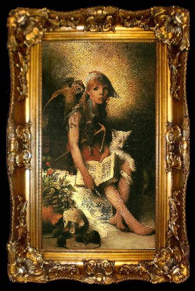 framed  Carl Larsson haxans dotter, ta009-2